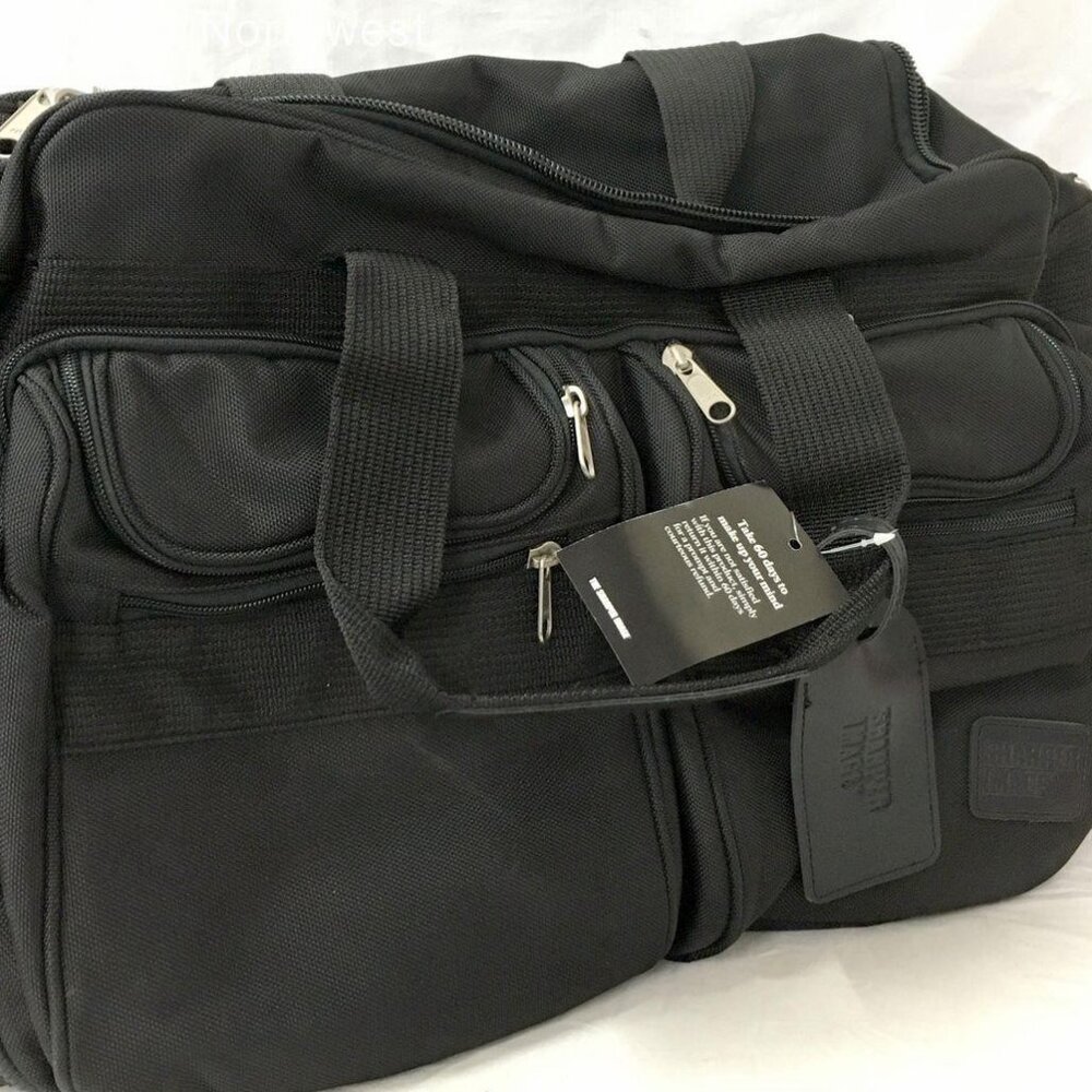 NWT Sharper Image Black Carry-On W/ Shoulder Strap / Locks Duffel Bag